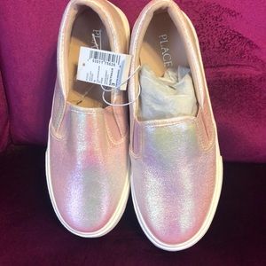 Toddler Girls Glitter Pink Slip On Sneakers